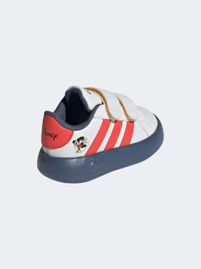 Adidas X Disney Mickey Mouse Grand Court Infant-Boys Sportswear Shoes  White/Red/Ink