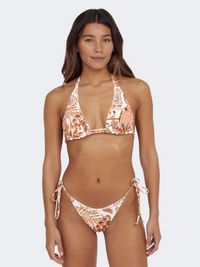 Oneill Mother Maracas Crochet Women Beach Bikini Set Orange