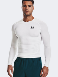 Under Armour Heatgear Compression Men Training Long Sleeve White