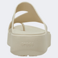 Crocs Getaway Platform Toe Loop Women Lifestyle Slippers Sandstone