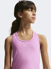 Nike Df One Fitted Girls Training Tank Lt Magenta/White