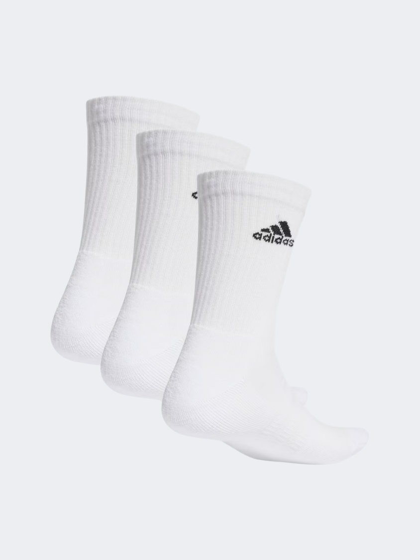 Adidas Cushioned Crew 3 Pairs Unisex Sportswear Sock White/Black