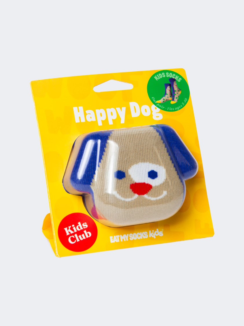 Eat My Socks Happy Dog Kids-Unisex Lifestyle Sock Multicolor