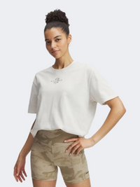 Under Armour Project Rock Campus Women Training T-Shirt White Clay/Black