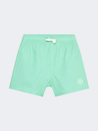 Color Kids Solid Boys Swim Short Cabbage Green