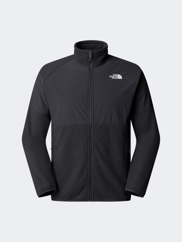 The North Face Glacier Heavyweight Full Zip Fleece Men Hiking Jacket Asphalt Grey/Black