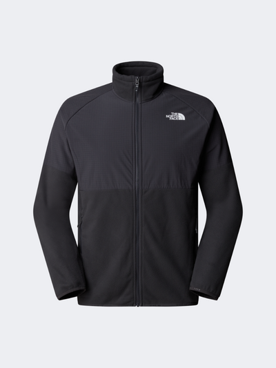 The North Face Glacier Heavyweight Full Zip Fleece Men Hiking Jacket Asphalt Grey/Black