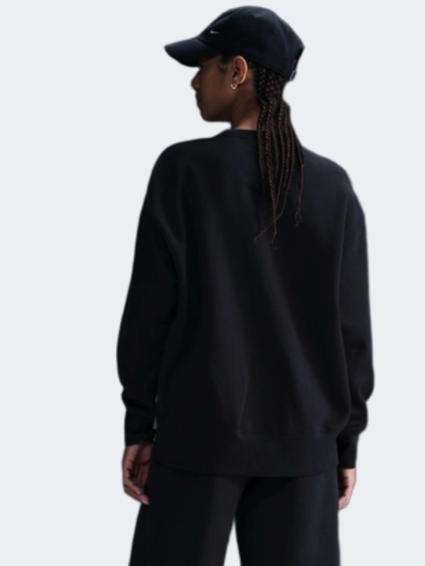 Nike Phoenix Fleece Women Lifestyle Sweatshirt Black/Sail