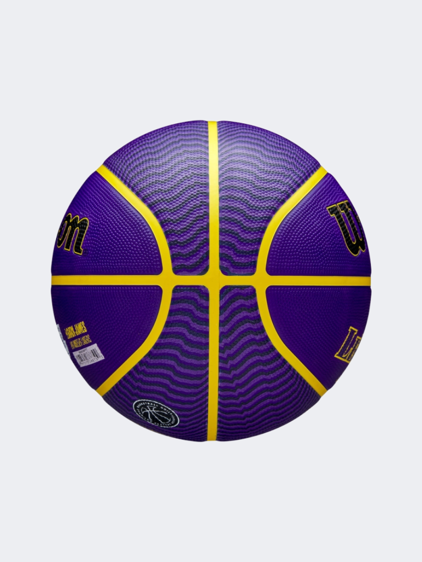 Wilson Nba Player Icon Lebron James Size Basketball Ball  Purple/Yellow/Black