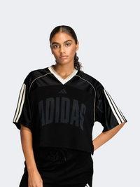 Adidas Stadium Mesh Women Sportswear T-Shirt Black/Crystal Linen