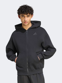 Adidas Kit Small Logo Full Zip Men Sportswear Hoody Black