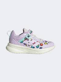 Adidas Minecraft Fortarun 4 Ps-Girls Sportswear Shoes Ice Lavender/Aqua