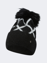 Oil And Gaz Cozy Women Lifestyle Pom Beanie Black