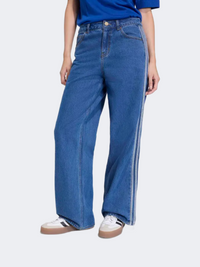 Adidas Firebird Track Pant Denim Women Original Pant Medium Vintage