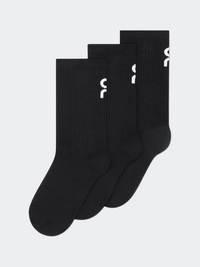On Logo High 3 Pack Kids Lifestyle Sock Black