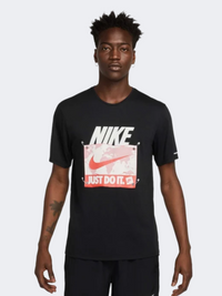 Nike Rise 365 Run Energy Men Running T-Shirt Black/Picante Red