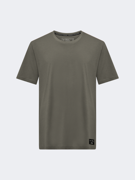 Salewa Eagle Logo Patch Men Hiking T-Shirt Optical White