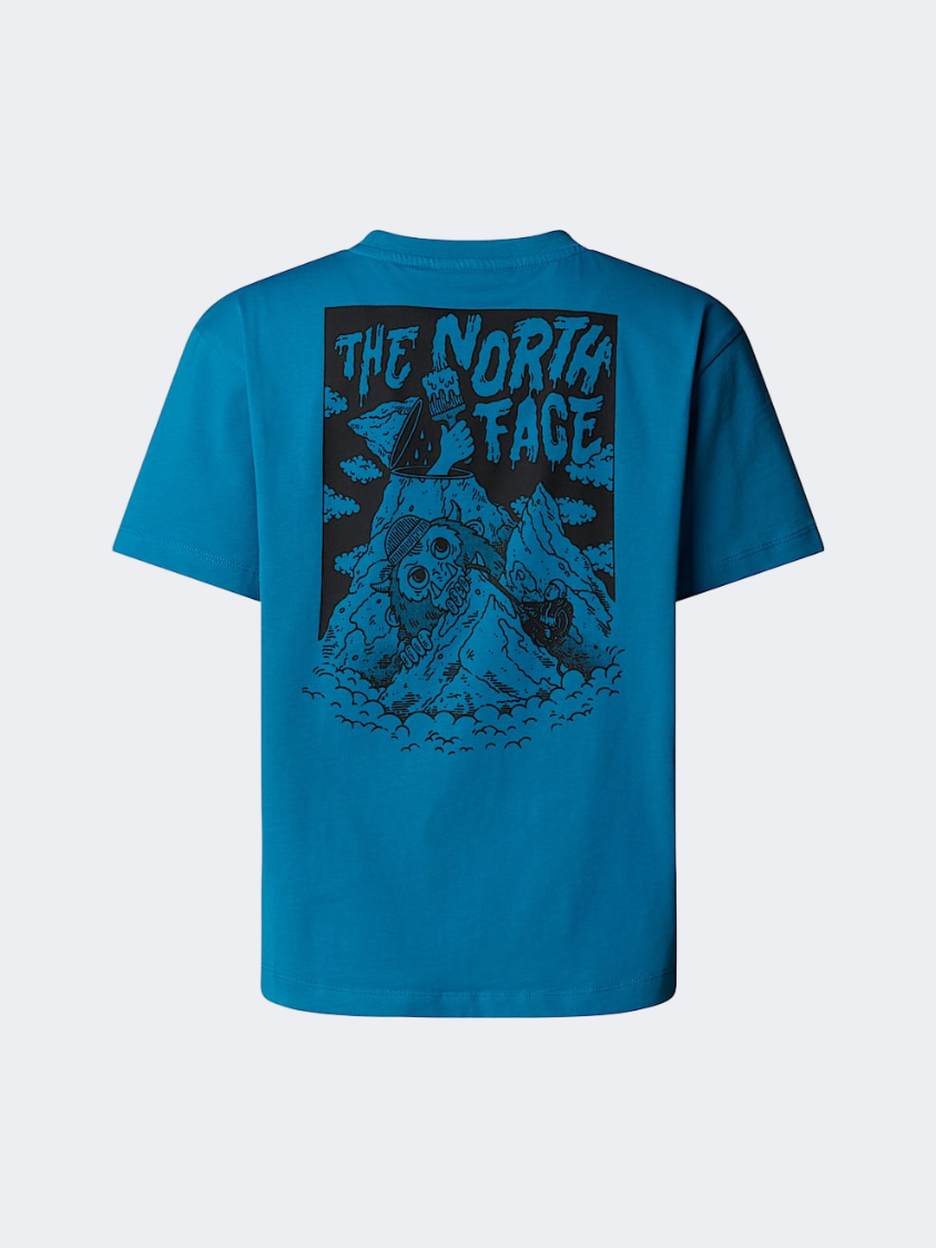The North Face Sports Oversized Pocket Boys Lifestyle T-Shirt Dusk Blue