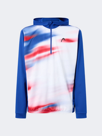 Head Men Topspin Hoodie 1/4 Zip Printed Royal/Print Vision
