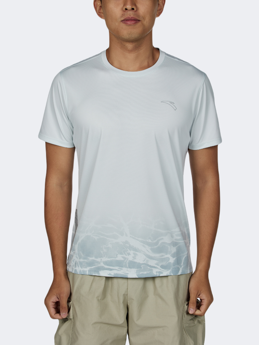 Anta Advanced Men Running T-Shirt Light Grey