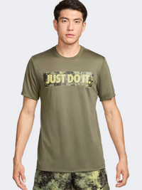 Nike Df Rlgd Camo Men Training T-Shirt Medium Olive