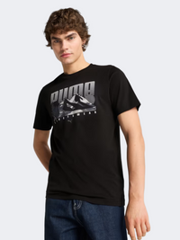 Puma Graphics Mountain Men Lifestyle T-Shirt Black