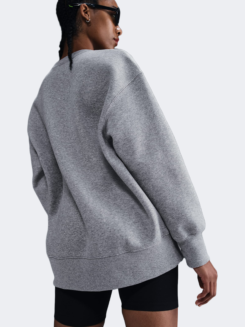 Nike Phoenix Fleece Women Lifestyle Sweatshirt Grey/Sail