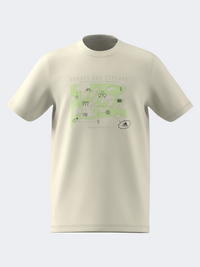 Adidas Dailyrun Boys Sportswear T-Shirt Off White/Green