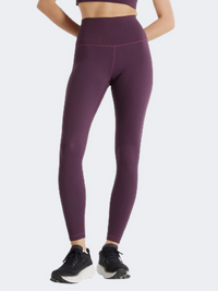 New Balance Ribbed 27 Inch Women Lifestyle Tight Plum Brown