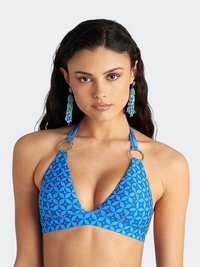 Blu4U Blue Ikat Women Swim Bra Siel
