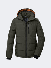 Killtec Gw 27 Quilted Men Skiing Jacket Dark Olive Green