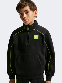 Nike Air 1/4 Zip Boys Lifestyle Long Sleeve Black/Volt
