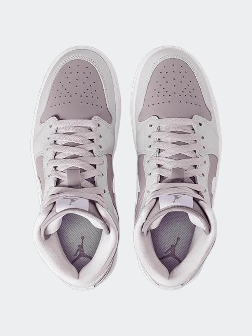 Nike Air Jordan 1 Mid Women Lifestyle Shoes Photon Dust/Grey