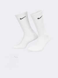 Nike Cushioned 3 Pairs Crew Unisex Training Sock White/Black