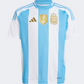 Adidas Argentina 24 Home Kids Unisex Football T-Shirt White/Blue Burst