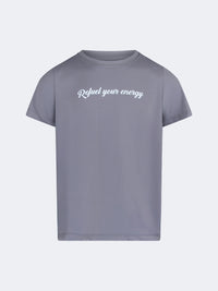 Oil And Gaz Classic Kids-Girls Lifestyle R-Neck T-Shirt Grey