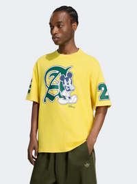 Adidas Disney Mickey Cali Graphic Men Originals T-Shirt Utility Yellow