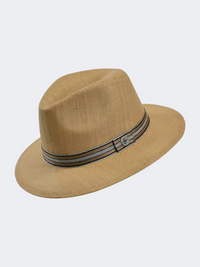 Stamion Fedora Metallic Logo S Men Beach Hat Natural/Brown