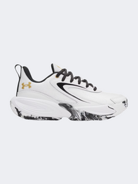Under Armour Lockdown 8 Gs-Boys Basketball Shoes White/Metallic Gold