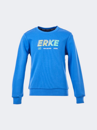 Erke Pullover Kids Training Sweatshirt Blue