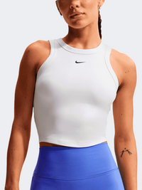 Nike One Fitted Df Crop Women Training Tank White/Black