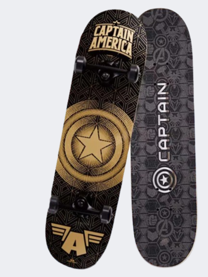 Joerex Marvel Captain America Skating Skateboard Grey/Black/Yellow