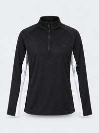 Oil & Gaz Functional Unisex Lifestyle Tech Fleece 1/4 Zip Black/White