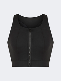 Oil&Gaz Open Back Women Training Longline Bra Black