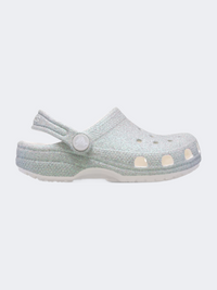 Crocs Classic Iridescent Glitter Kids Lifestyle Clog White