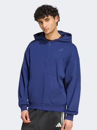 Adidas Kit Small Logo Full-Zip Men Sportswear Hoody Dark Blue