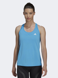 Adidas Designed To Move 3 Stripes Women Training Tank Pulse Blue/White