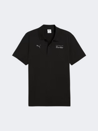 Puma Porsche Legacy Essentials Men Lifestyle Polo Short Sleeve Black