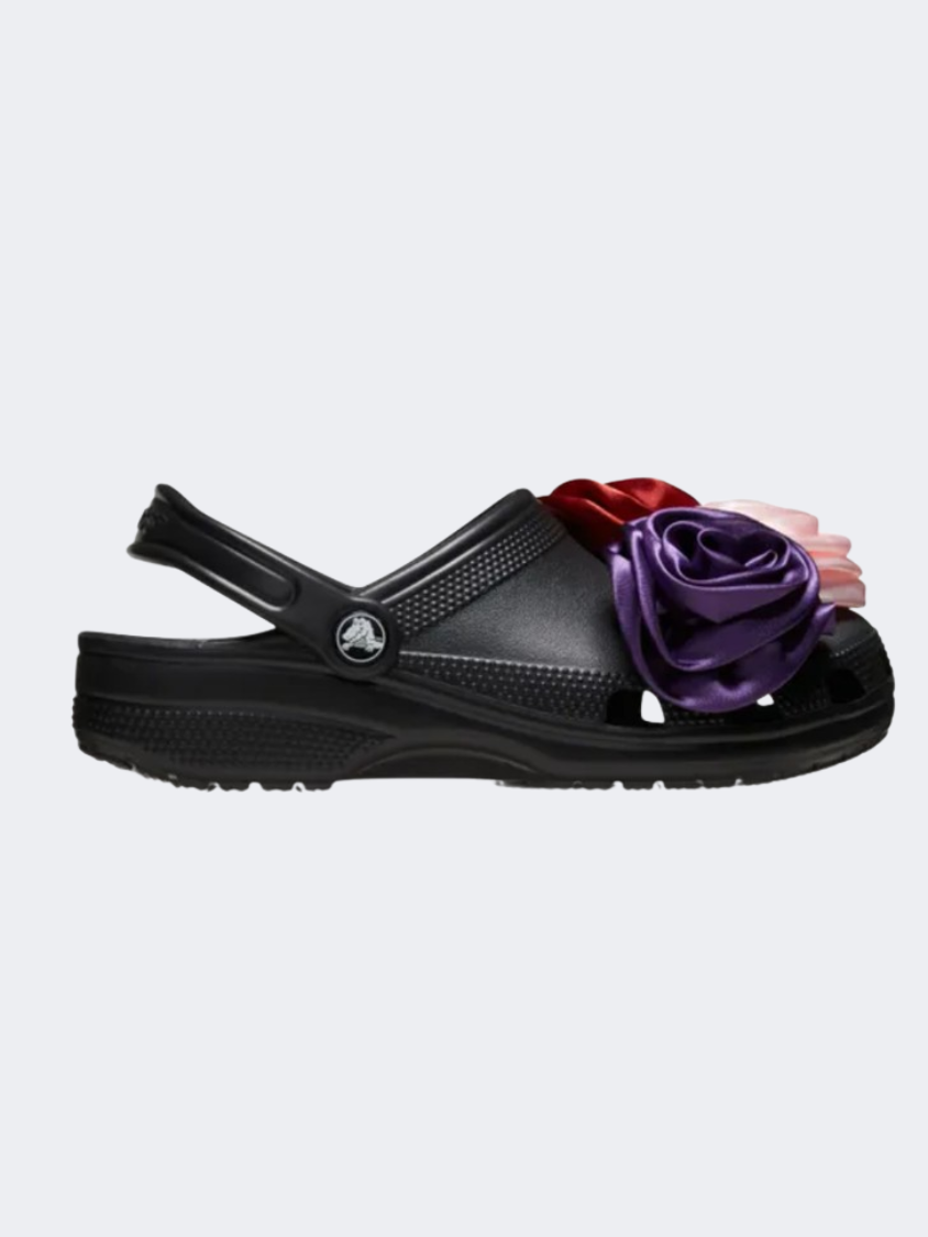 Crocs Classic Rosette Clog Women Lifestyle Slippers Black/Multi