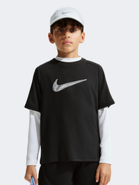 Nike Multi Dri-Fit Boys Training T-Shirt Black/White